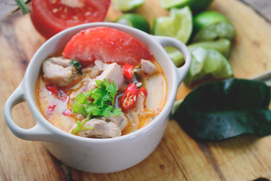 Thai Spicy Chicken Soup, Thai Cuisine, Thai Food, Spicy Soup