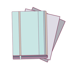 office diary with multiple sheets vector illustration
