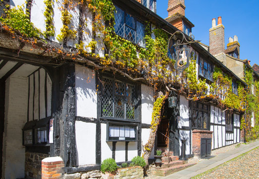 Mermaid inn in the Rye town, England, UK 