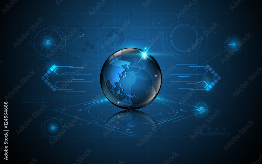 Poster abstract global networking traffic banwidth pattern tech innovation concept background