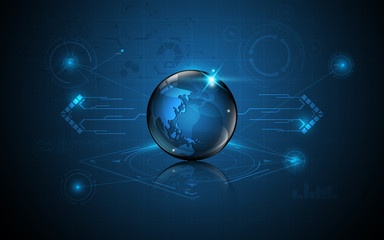 abstract global networking traffic banwidth pattern tech innovation concept background