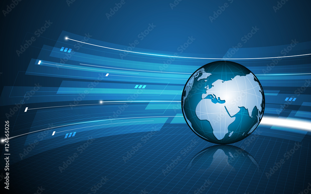 Aufkleber abstract globe future futuristic pattern tech innovation concept background