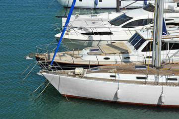 Motor yacht in jetty