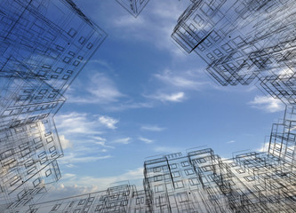 3D architecture abstract