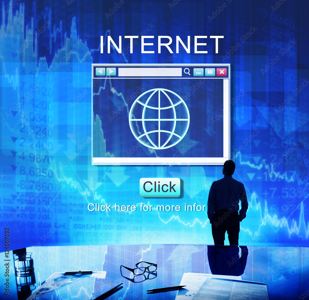 Poster internet html homepage browser big data concept