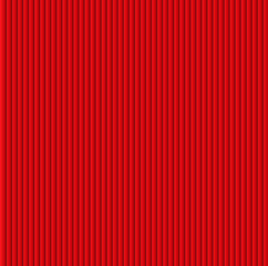 Red galousie. Volume of vertical lines.