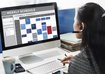 Weekly Schedule To Do List Appointment Concept