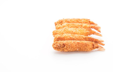  batter-fried prawns on white