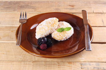 cake with berries on plate