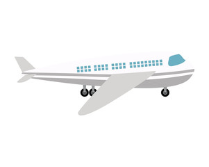 travel airplane windows and wheels and wing vector illustration