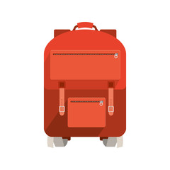 travel big suitcase with wheels and handle vector illustration