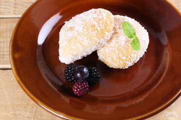 cake with berries on plate