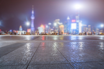 Obraz premium Shanghai Skyline at Night in China.