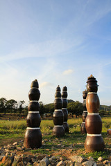 platform for crock of sauce & condiments using for making a wish to the sky / A view of the platform for crock of sauce & condiments using for making a wish to the sky
