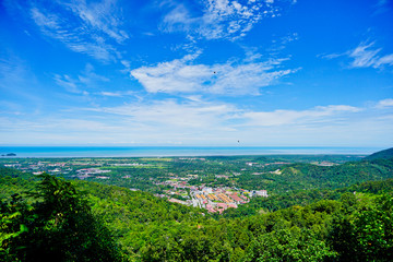 View Balik Pulau from top of a hill in Penang Malaysia