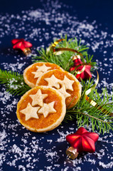 Cookies from puff pastry with jam