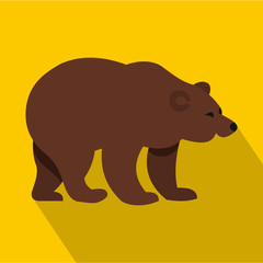 Bear icon. Flat illustration of bear vector icon for web