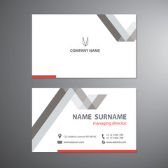 White business cards set vector design template