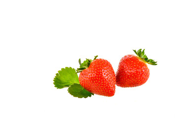 Strawberry on a white background with clipping path