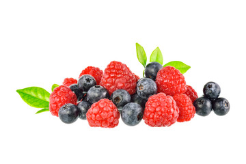 Mix berry on white background