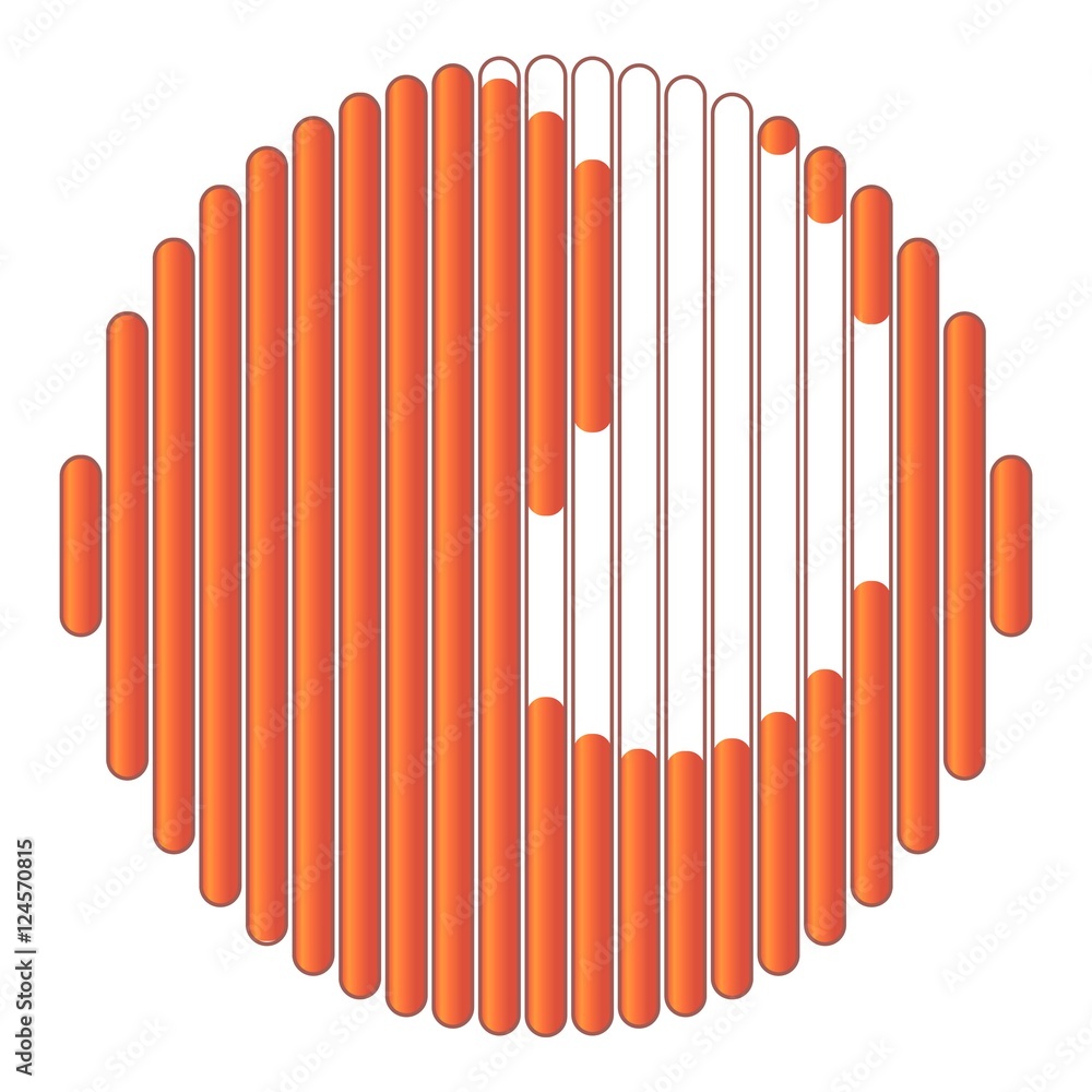 Poster orange circular loading icon. cartoon illustration of orange circular loading vector icon for web