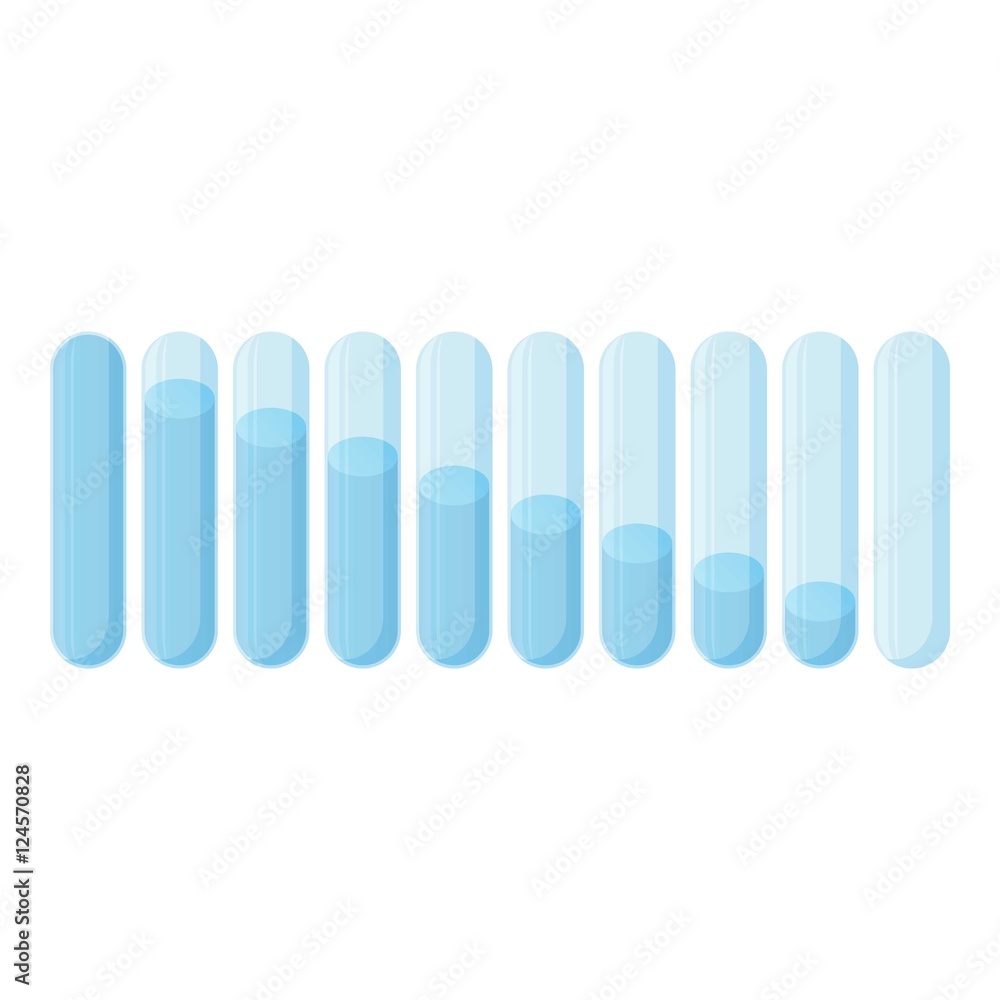 Poster blue progress loading bar icon. cartoon illustration of progress loading bar vector icon for web