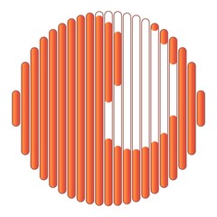 Orange circular loading icon. Cartoon illustration of orange circular loading vector icon for web