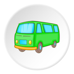 Minibus icon. Isometric illustration of minibus vector icon for web