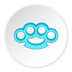 Brass knuckles icon. Flat illustration of brass knuckles vector icon for web