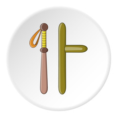 Rubber batons icon. Flat illustration of rubber batonsvector icon for web