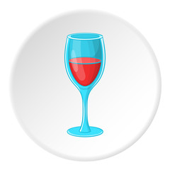 Glass of wine icon. Cartoon illustration of glass of wine vector icon for web