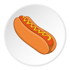 Hot dog icon. Isometric illustration of hot dog vector icon for web