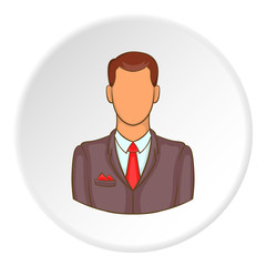 Businessman icon. Flat illustration of businessman vector icon for web