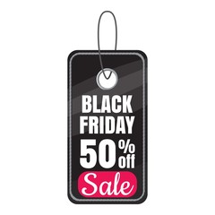 Tag black friday sale discount icon. Cartoon illustration of tag black friday sale discount vector icon for web