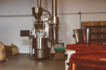 Coffee roasting machine - obrazy, fototapety, plakaty