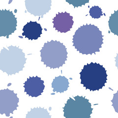 Drops of Paint Splashes seamless pattern. Artistic Background. Vector