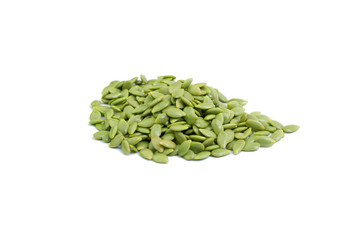 Green seed white popinac on white background