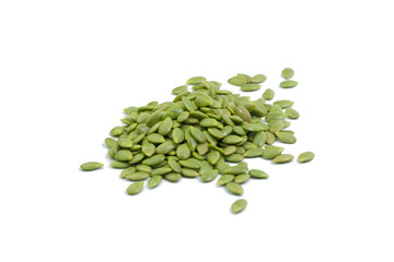 Green seed white popinac on white background