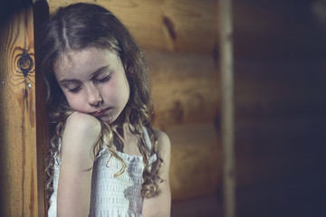 Fototapeta premium Depressed young girl