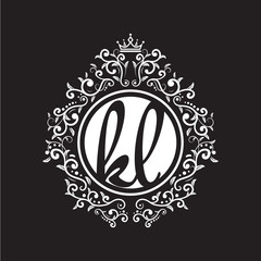 vintage circle initial