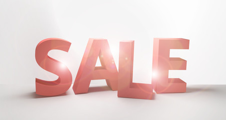 red sale lights 3d render sale