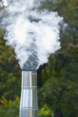 Steam from chimney