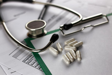 prescription recipe cardiologist stethoscope