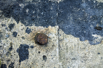Concrete wall with metal rod Texture Background
