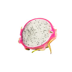 Dragon fruit or pitaya isolated on white background