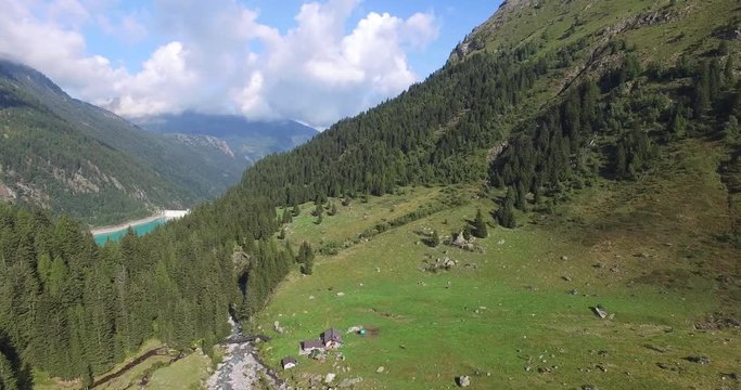 Alpe Caronno - Orobie Valtellinesi - Aerial view 4k