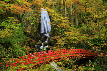 八幡平　紅葉の不動の滝