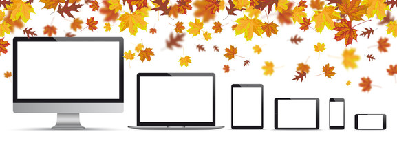 Autumn Foliage Fall Smartphone Tablet Notebook Monitor