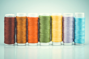 thread rolls with filter effect retro vintage style
