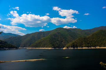 Obraz premium Panorama of Vacha dam, Bulgaria